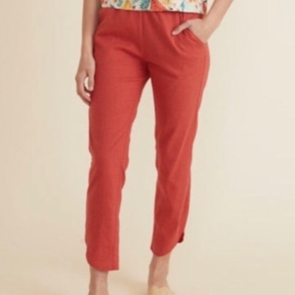 Marine Layer Allison Hemp Trouser Crop Pants Made with Hemp Size Large EUC - Picture 3 of 16